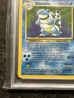 1999 Pokemon Card Game Base Set BLASTOISE #2/102 PSA 8 (regradeU)U - Image 2