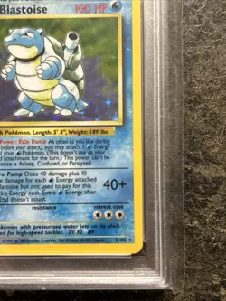 1999 Pokemon Card Game Base Set BLASTOISE #2/102 PSA 8 (regradeU)U - Image 3