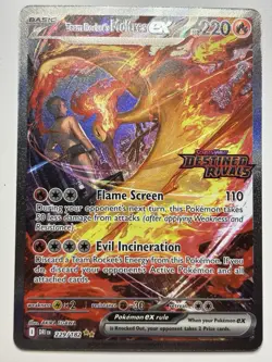 Pokemon TCG Team Rockets Moltres EX Destined Rivals Card 229/182 Stamped MINT - Image 1