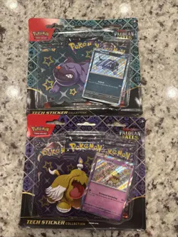Pokemon Paldean Fates Tech Sticker Collection- Maschiff & Greavard (Lot of 2) - Image 1