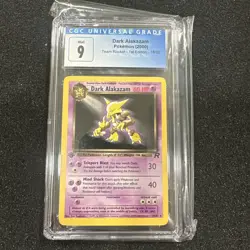 Pokemon TCG Dark Alakazam 2000 1st Edition Non Holo 18/82 Team Rocket CGC 9 Mint - Image 1