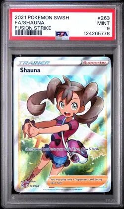 PSA 9 Fa/Shauna #263 2021 Pokemon Sword & Shield Fusion Strike MINT - Image 1