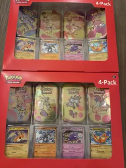 Scarlet & Violet 151 Mini Tins 4 Pack Sam’s Club Set of 2 Pokemon TCG - Image 1