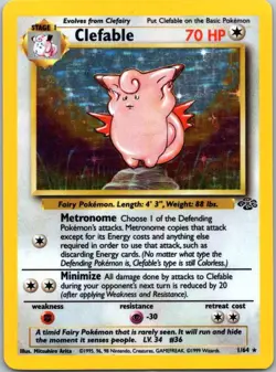 CLEFABLE ~POKEMON TCG JUNGLE HOLO 1st Edition (1/64) 📈~LOOK! - Image 1