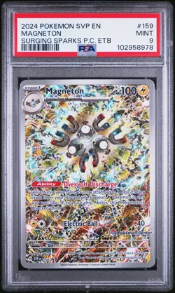 2024 POKEMON SVP EN-SV BLACK STAR PROMO #159 MAGNETON PSA 9 - Image 1