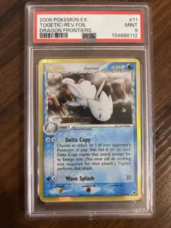 Pokemon Togetic Delta Species 11/101 Dragon Frontiers Reverse Holo PSA 9 Rare - Image 1