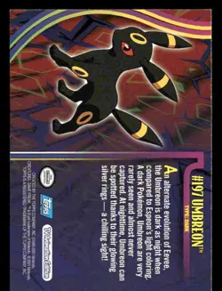 Topps Pokemon Johto League #197 Umbreon Holo Foil - Image 2
