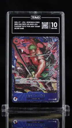 TAG 10 Roronoa Zoro ST21-015 Flagship 2025 Prize ONE PIECE （SAME AS PSA 10) - Image 1