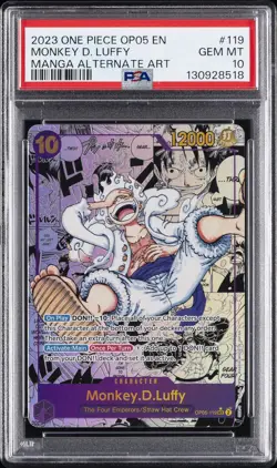 2023 ONE PIECE OP05-AWAKENING OF THE NEW ERA #119 MONKEY D. LUFFY PSA 10 - Image 1