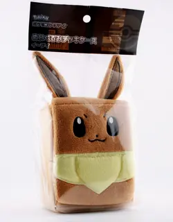 Pokemon Center Japanese Plush Deck Case Eevee - TCG Cards Fuzzy Flocked - Image 1