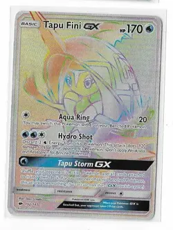 Tapu Fini GX 152/147 - Burning Shadows Pokemon Card - NM - Image 1