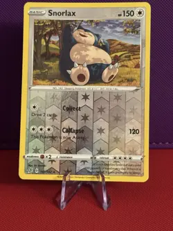 Pokemon TCG Card Snorlax 141/192 Rebel Clash Reverse Holo - NM - Image 1