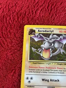 Aerodactyl 1/62 Fossil Holo Wotc Pokemon Card Played 1999 - Image 2