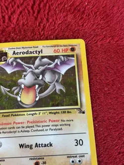 Aerodactyl 1/62 Fossil Holo Wotc Pokemon Card Played 1999 - Image 3