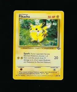 Pikachu 60/64 - Pokemon Card Unlimited Edition Rare Non Holo Base Set 1999 - Image 1