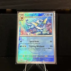 Pokemon Vaporeon TCG Master Ball Pattern Holo Card 022/131 Prismatic Evolution M - Image 1