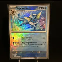 Pokemon Vaporeon TCG Master Ball Pattern Holo Card 022/131 Prismatic Evolution M - Image 5