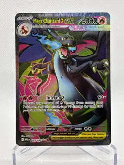 Mega Charizard X EX 109/94 Pokemon Card / Mega Sharpedo Ex Sir 127/94 - Image 1