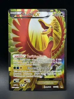 Ho-oh EX - 121/122 - Full Art Ultra Rare Holo Breakpoint Pokemon Card HP Crease - Image 1