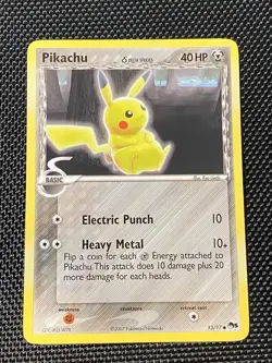 Pikachu 13/17 - Pop Series 5 Non Holo Pokemon Card LP/NM - Image 1