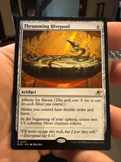 Thrumming Hivepool Edge of Eternities Non-Foil 247 NM w/Sliver Token - Image 1