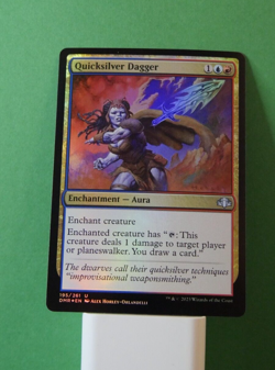 MTG DMR: Quicksilver Dagger Dominaria Remastered Foil Enchantment Aura 195 - Image 1