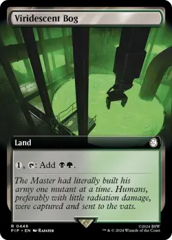 Viridescent Bog (Extended Art) NM #446 Universes Beyond: Fallout MTG - Image 1