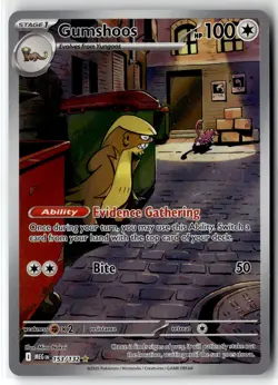 Gumshoos ⭐ 153/132 Holo Illustration Rare Mega Evolution 2025 Pokemon NM - Image 1