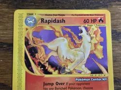 Pokemon Wotc Black Star Promo # 51/53 RAPIDASH Pokemon Center Stamped,,Read - Image 2