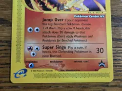 Pokemon Wotc Black Star Promo # 51/53 RAPIDASH Pokemon Center Stamped,,Read - Image 3