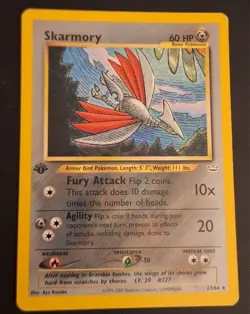 Pokemon TCG Skarmory Neo Revelation 23/64 1st Edition Rare NM WOTC Vintage - Image 1