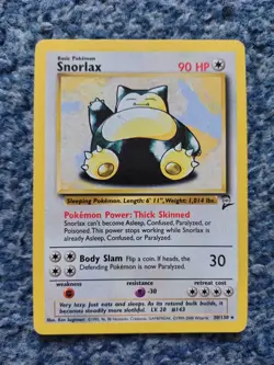 POKEMON TCG 1x RARE SNORLAX BASE SET 2 MODERATE PLAY COND 30/130 2000 WOTC - Image 1