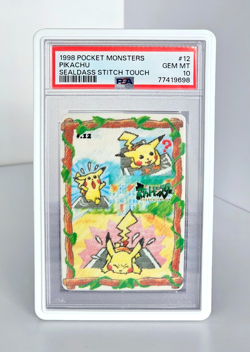 Pikachu #12 | Pokemon Pocket Monsters Sealdass Stitch Touch | Japanese | PSA 10 - Image 1