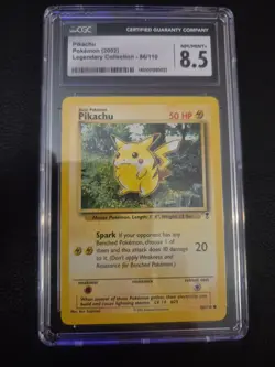Pokemon Pikachu 2002 Legendary Collection 86/110. Graded CGC 8.5 NM/Mint+ Slab - Image 1