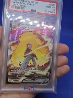 Pokemon Lost Origin Trainer Gallery Pikachu VMAX TG17/TG30 Ultra Rare PSA 10 - Image 2
