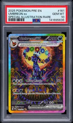 2025 POKEMON PRE EN-PRISMATIC EVOLUTIONS #161 UMBREON EX PSA 10 - Image 1