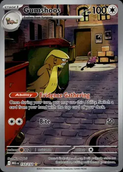 Gumshoos 153/132 Illustration Rare Mega Evolution Multi Item Discount NM - Image 1