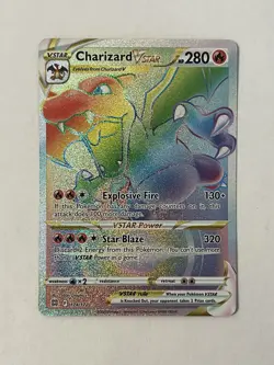 Pokemon TCG Charizard VSTAR Rainbow Secret Rare 174 - Near Mint - 10 Contender - Image 1