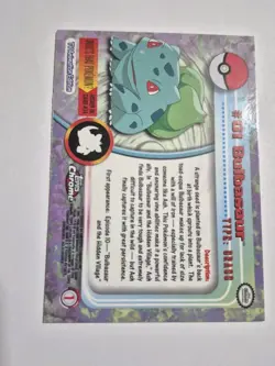 NM Pokemon Topps Chrome Bulbasaur Holo #01 WOTC Vintage Great Condition - Image 4
