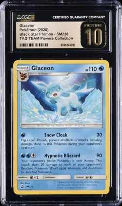 2020 POKEMON BLACK STAR PROMOS TAG TEAM POWERS COLL GLACEON CGC 10 PERFECT - Image 1