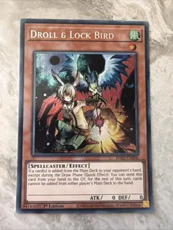 Yugioh - Droll & Lock Bird (Secret Rare) - RA02-EN006 - Secret Rare 1st Edition - Image 1