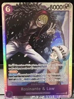 Rosinante & Law EB04-038 SR Foil One Piece The Azure Sea's Seven OP TCG NM - Image 1