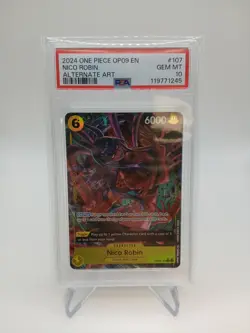 Nico Robin OP09-107 R Alternative Art Emperors in the New World One Piece PSA 10 - Image 1