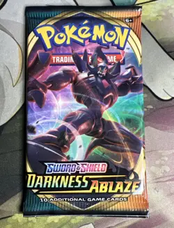 Pokemon TCG Sword & Shield Darkness Ablaze Booster Pack - 10 Cards | NEW 820650807121 - Image 1