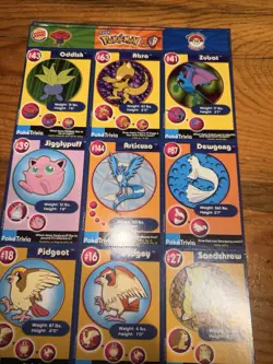 POKEMON 1ST MOVIE CARDS 1999 BURGER KING #20 MASTER TRAINER SET UNCUT Sheet - Image 3