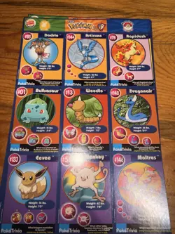 POKEMON 1ST MOVIE CARDS 1999 BURGER KING #20 MASTER TRAINER SET UNCUT Sheet - Image 4