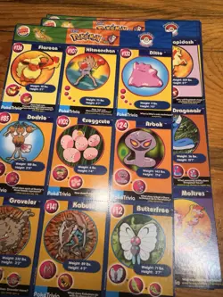 POKEMON 1ST MOVIE CARDS 1999 BURGER KING #20 MASTER TRAINER SET UNCUT Sheet - Image 5