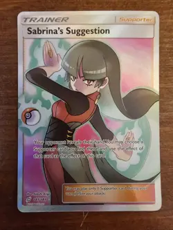 Sabrina's Suggestion 181/181 SM Team Up 2019 Full Art Trainer Pokemon Card TCG - Image 1