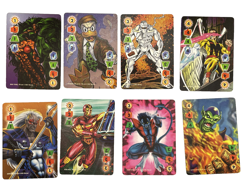 Marvel Overpower Lot of 8 Multi Power Cards - Man-Thing, ROM, Howard the Duck - Image 1