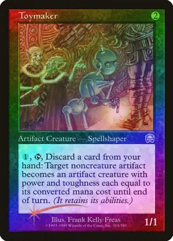 Toymaker FOIL Mercadian Masques NM Artifact Uncommon MAGIC MTG CARD ABUGames - Image 1